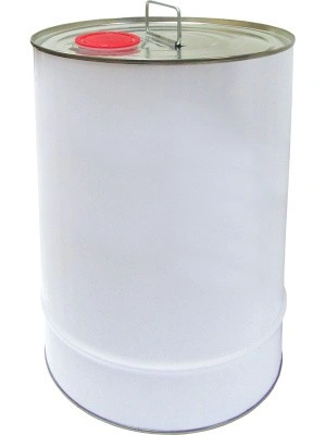 Барабан металлический 20 литров, арт. БМ 20 с ребром белый, код: 19051