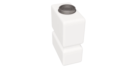 Ёмкость К 300л вертикальная, крышка 250 мм с отводом 1/2" белая