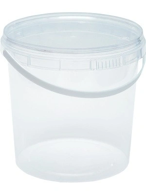 Ведро круглое емкостью 1,5 л, арт. ВП 1,5 прозр, код: 10853