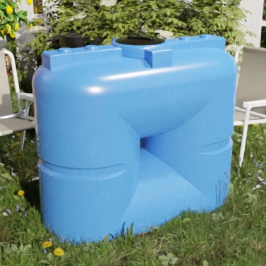 Ёмкость S 1000 литров голубая с отводами 