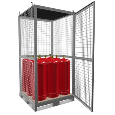 Клеть для 9-ти пропановых баллонов КДР-02 2160x1000x1000 мм Серый