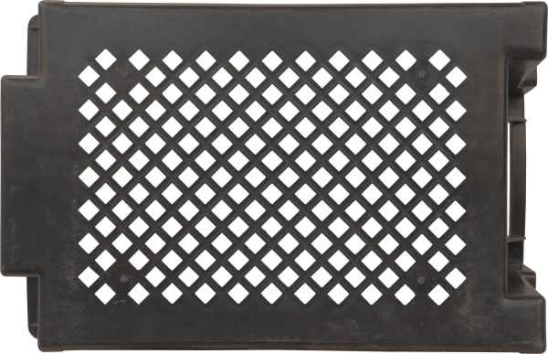 Ящик перфорированный 600×400×300, арт.: 108, объём 50, чёрный, код: 18273