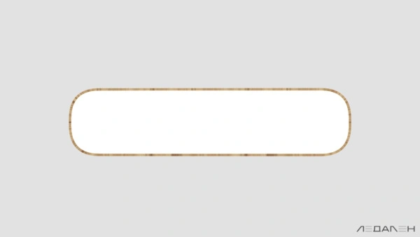 Овальный светильник WOOD OVALE 6000K 154W, корпус Ясень оливковый