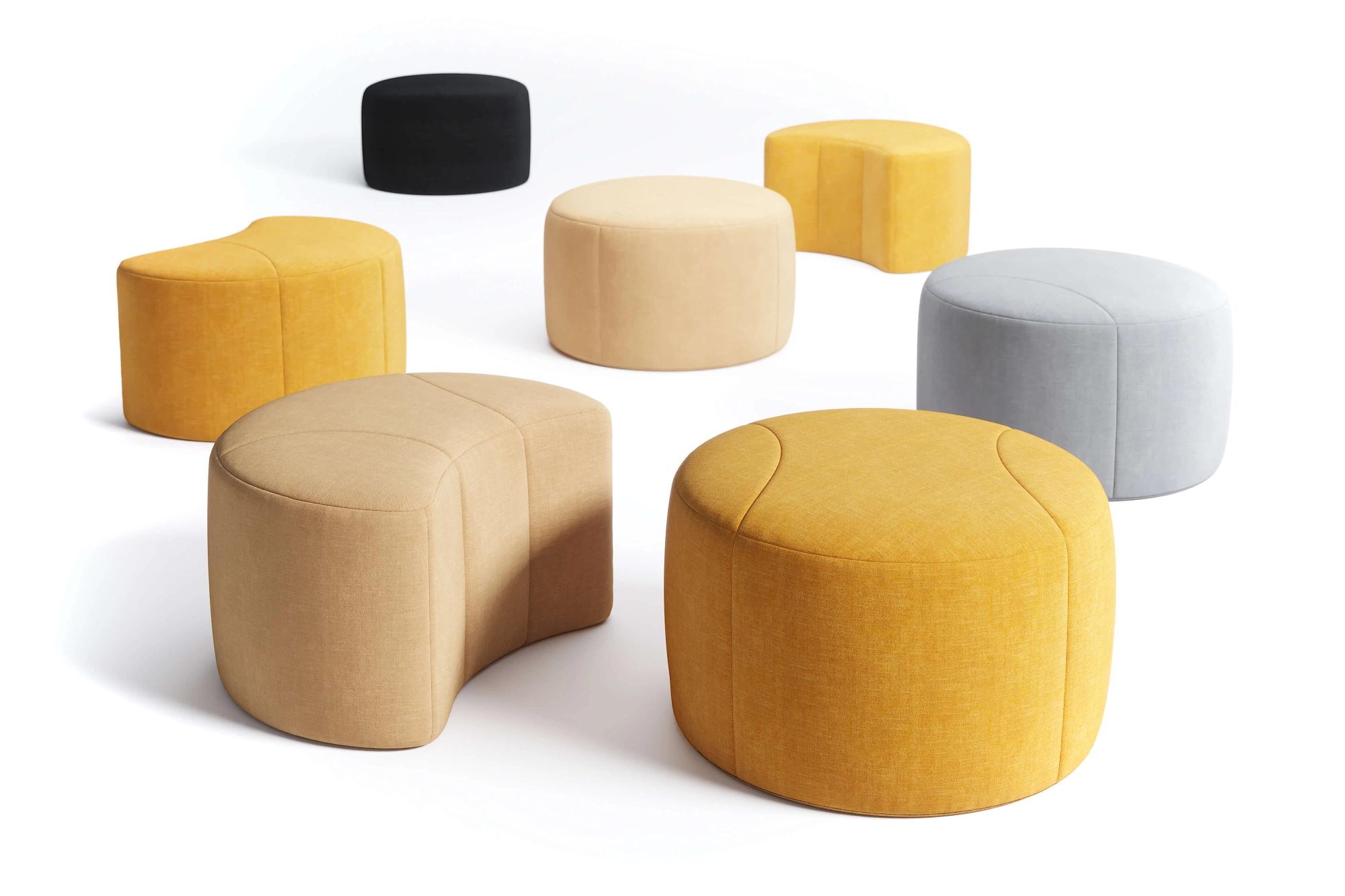 Пуф Шелл Луна ткань Вельвет-люкс