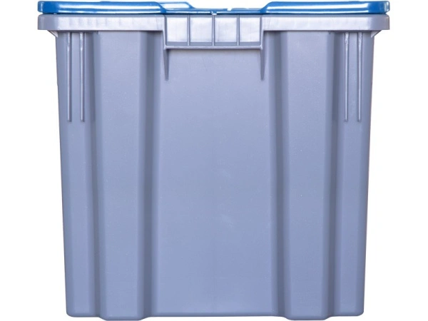 Ящик с крышкой п/э 600х400х365 сплошной, гладкое дно, код: 33152