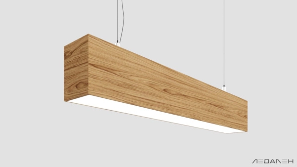 Линейный светильник WOOD LINEAR PN8060 6000K 60W 2000mm Ясень оливковый, корпус 