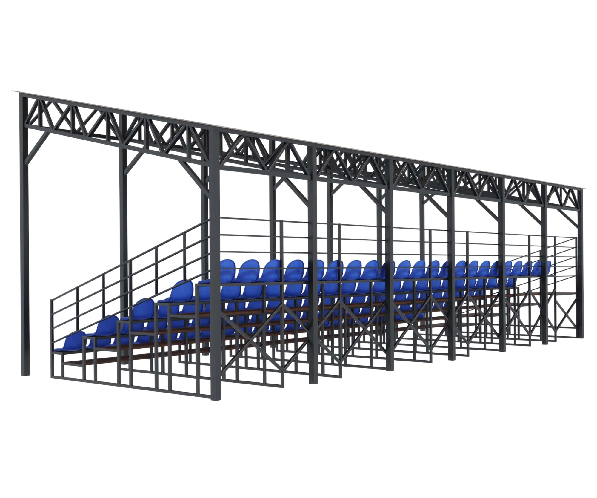 Трибуна пятирядная на 110 мест с навесом «Арена-110»