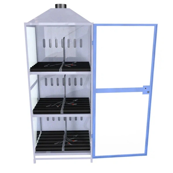 Шкаф для аккумуляторов ШМА-06-02 690x780x1850 мм Синий