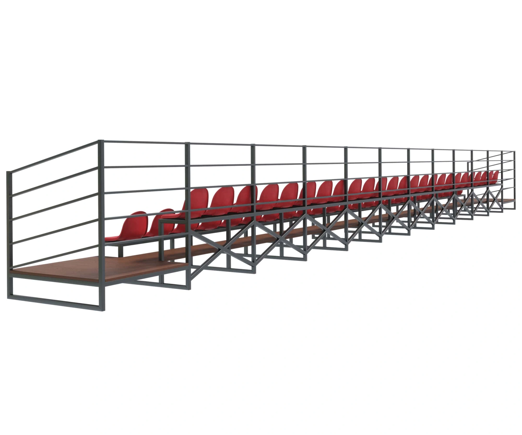 Трибуна двухрядная на 50 мест «Дабл-50»