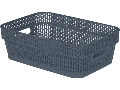 Корзина 271х183х87 3л. с ручками, стенки перф, дно сплошное, код: 36143