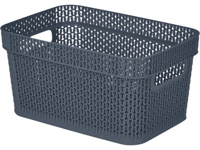 Корзина 271х183х137 5л. с ручками, стенки перф, дно сплошное, код: 36144