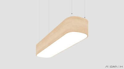 Овальный светильник WOOD OVALE 4000K 154W, корпус Ясень белый