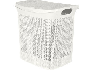 Корзина 430х340х450 35л. для белья, с откидной крышкой, стенки перф, код: 36153