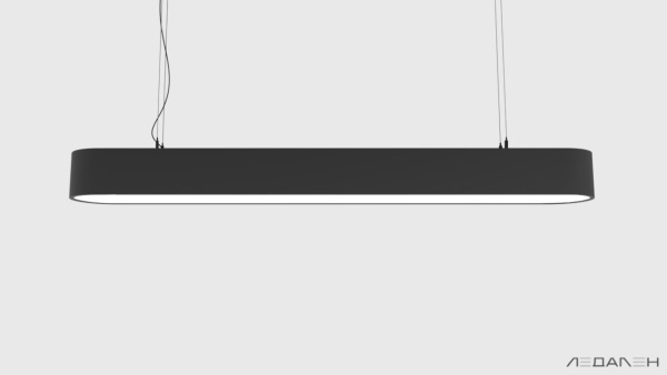 Овальный светильник OVALE S2600 6000K 141W, корпус черный